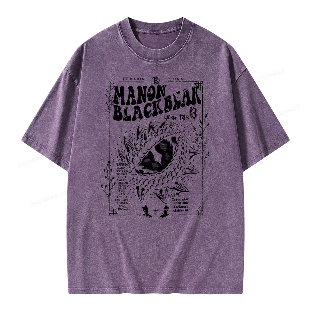 Pagewing ACOTAR Crescent City Rhysand Unisex Washed T-shirt