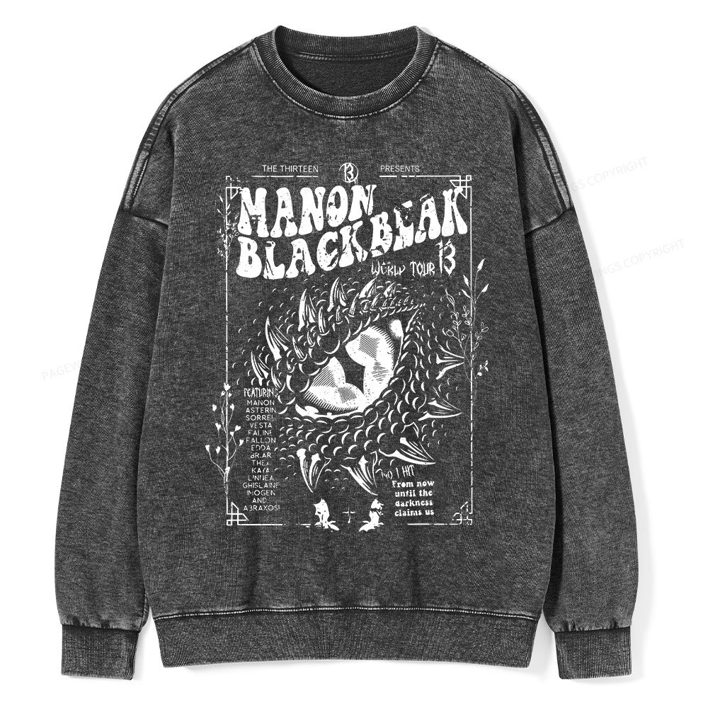 Pagewing ACOTAR Crescent City Rhysand Unisex Washed Sweatshirt
