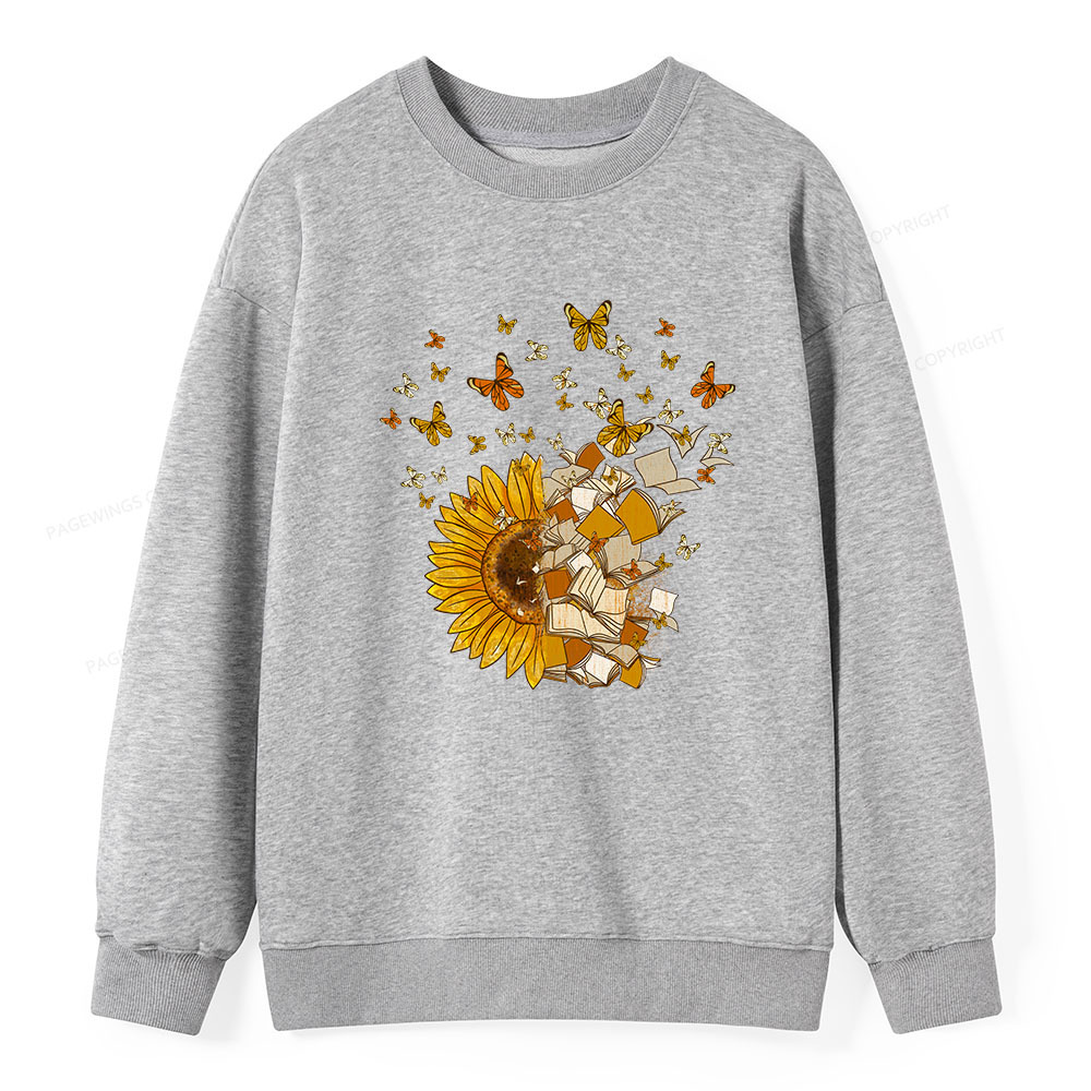 Pagewings Sunflower And Book Harmony Unisex Classic Sweatshirt