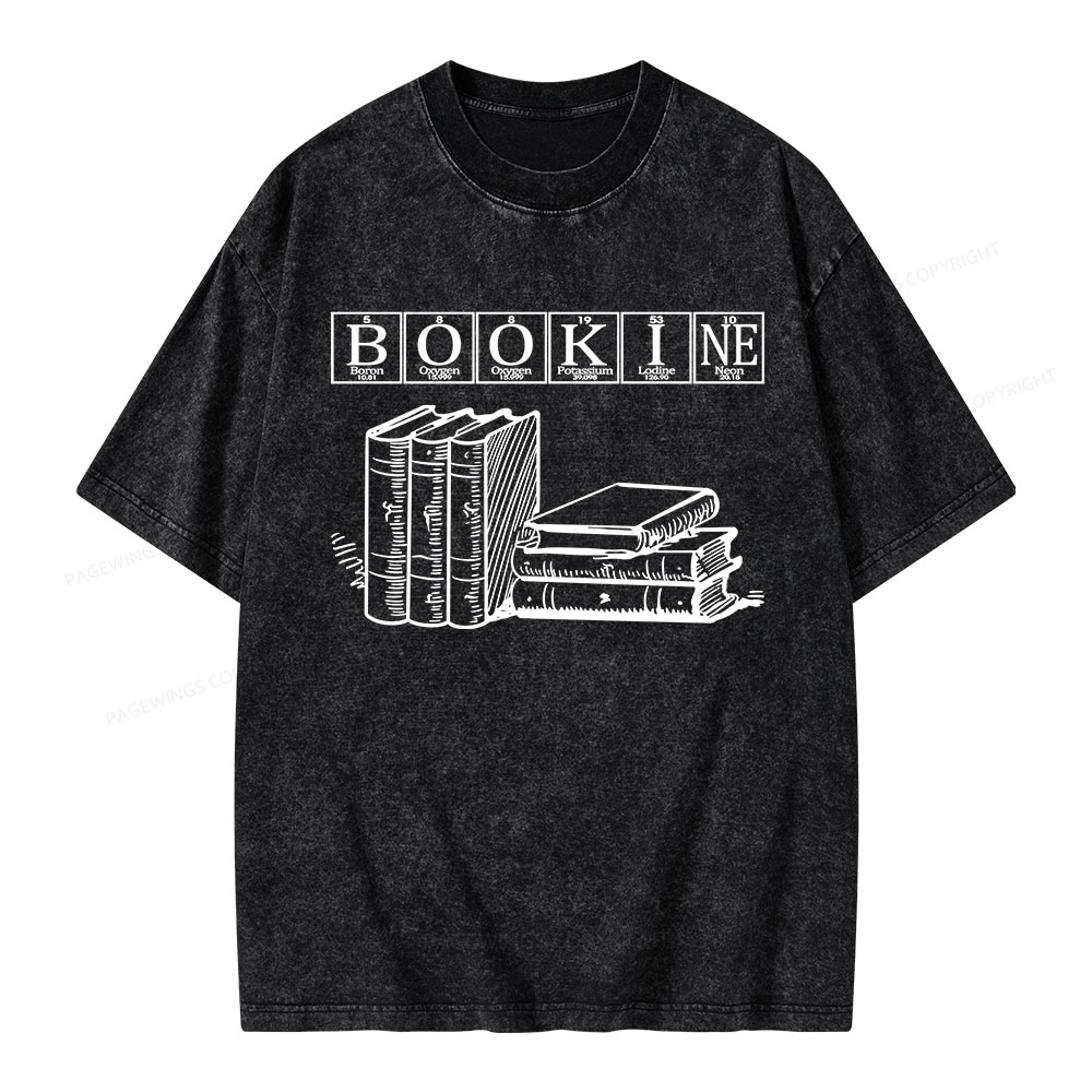 Pagewings Bookine Boron Oxygen Unisex Washed T-shirt