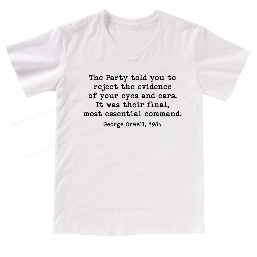 Pagewings It Was Their Final Most Essential Command V-neck T-shirt