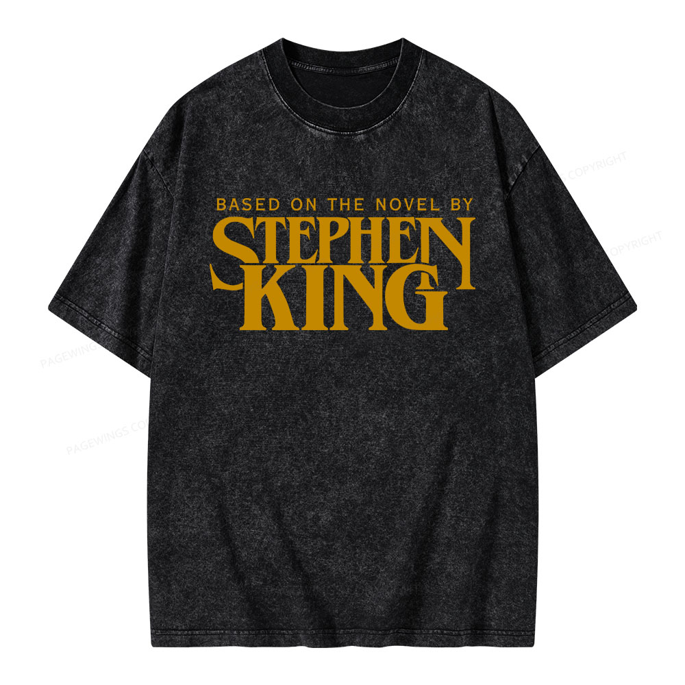 Pagewings Based On A Novel By Stephen King Unisex Washed T-shirt