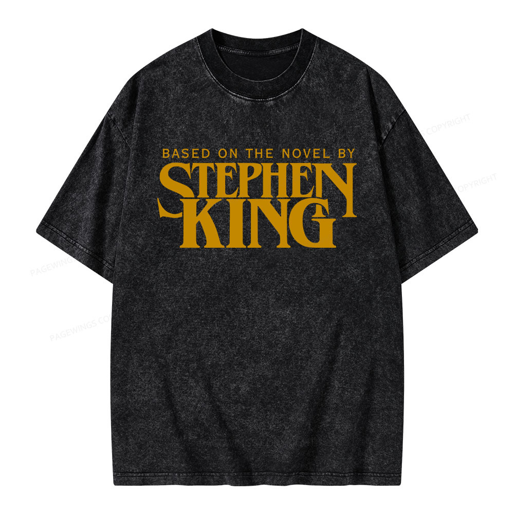Pagewings Based On A Novel By Stephen King Unisex Washed T-shirt