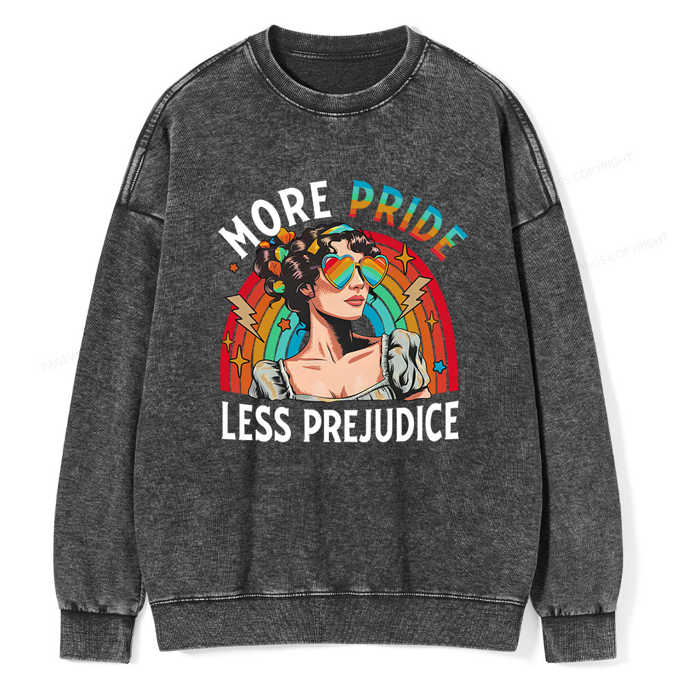 Pagewings More Pride Less Prejudice Unisex Washed Sweatshirt