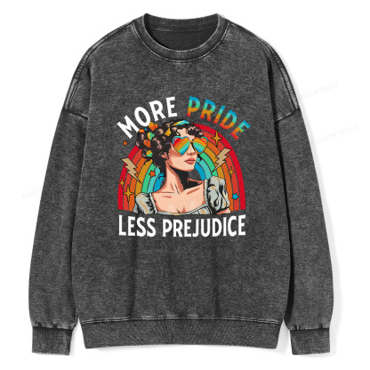 Pagewings More Pride Less Prejudice Unisex Washed Sweatshirt