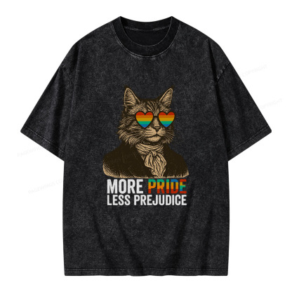 Pagewings Mr Darcy More Pride Less Prejudice Unisex Washed T-shirt