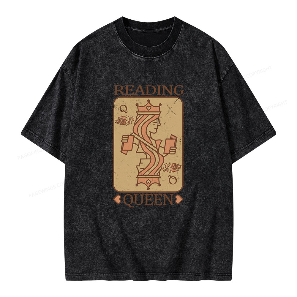 Pagewings Reading Queen Unisex Washed T-shirt