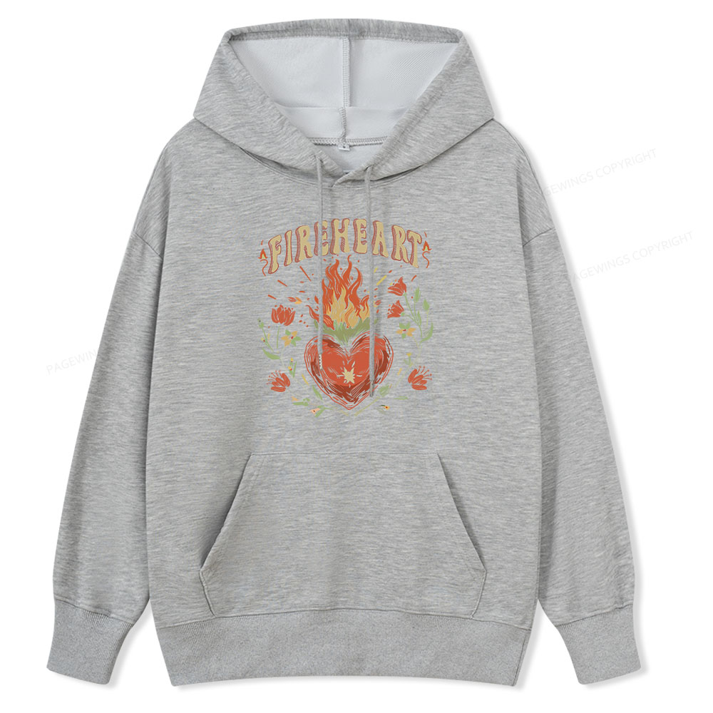 Pagewings Vintage Fire-heart Unisex Classic Hoodie
