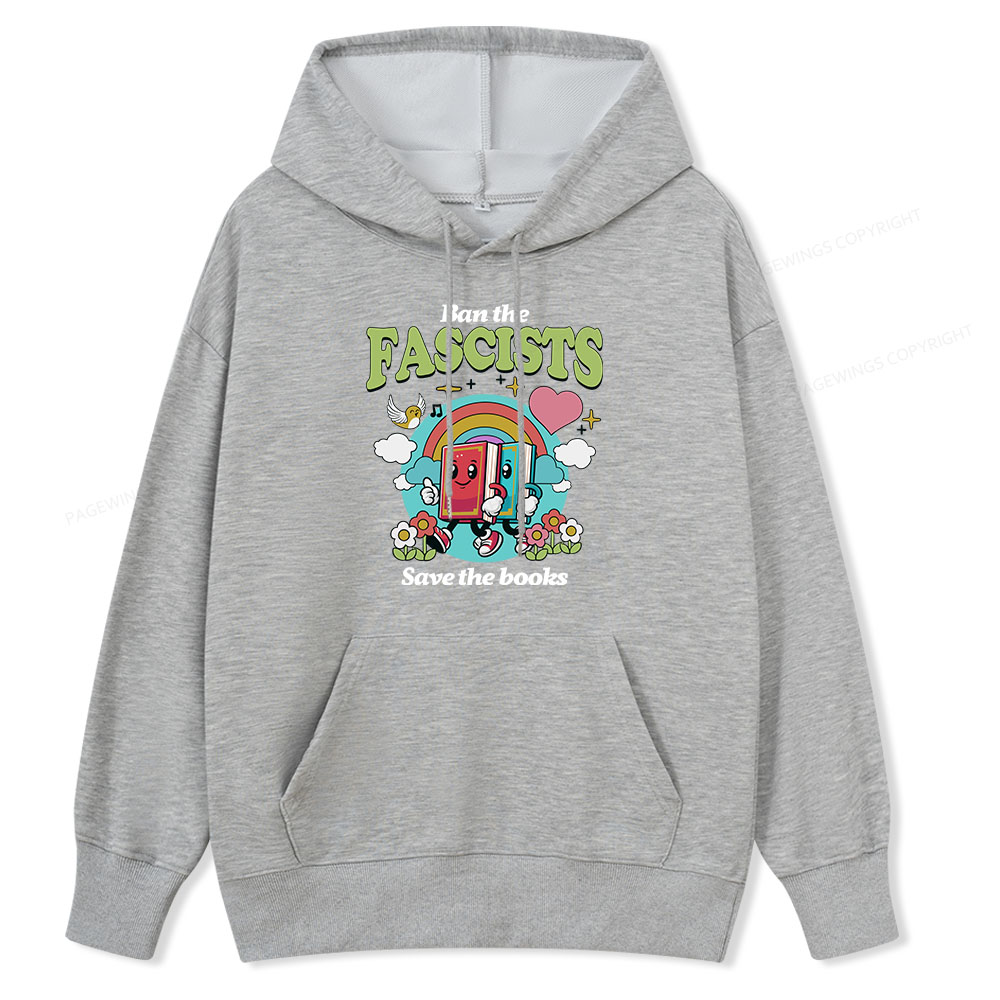Pagewings Ban the Fascists Save the Books Unisex Classic Hoodie