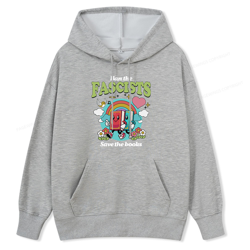 Pagewings Ban the Fascists Save the Books Unisex Classic Hoodie
