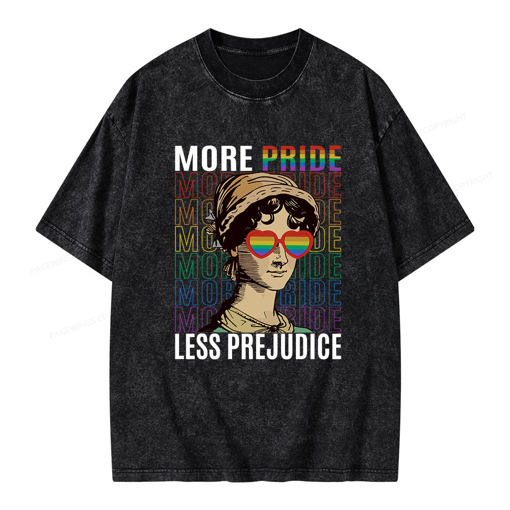 Pagewings More Pride Less Prejudice Love Unisex Washed T-shirt