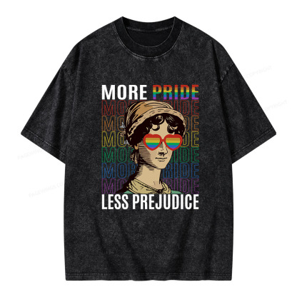 Pagewings More Pride Less Prejudice Love Unisex Washed T-shirt