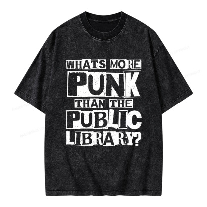 Pagewings What‘s More Punk Than the Public Library Unisex Washed T-shirt