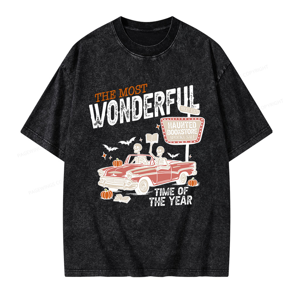 Pagewings The Most Wonderful Unisex Washed T-shirt