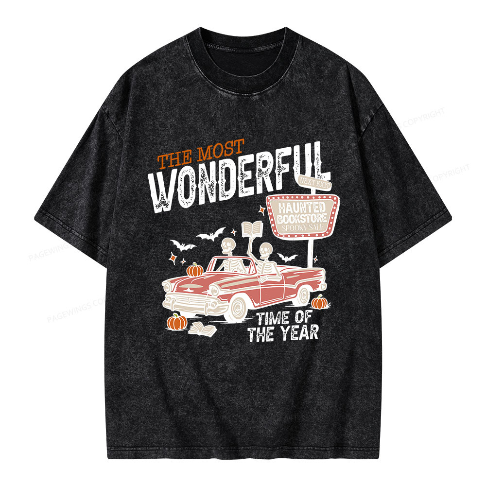 Pagewings The Most Wonderful Unisex Washed T-shirt