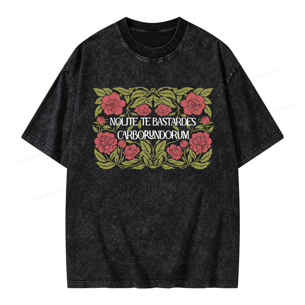 Pagewings Nolite Te Bastardes Carborundorum Offred Quote Unisex Washed T-shirt