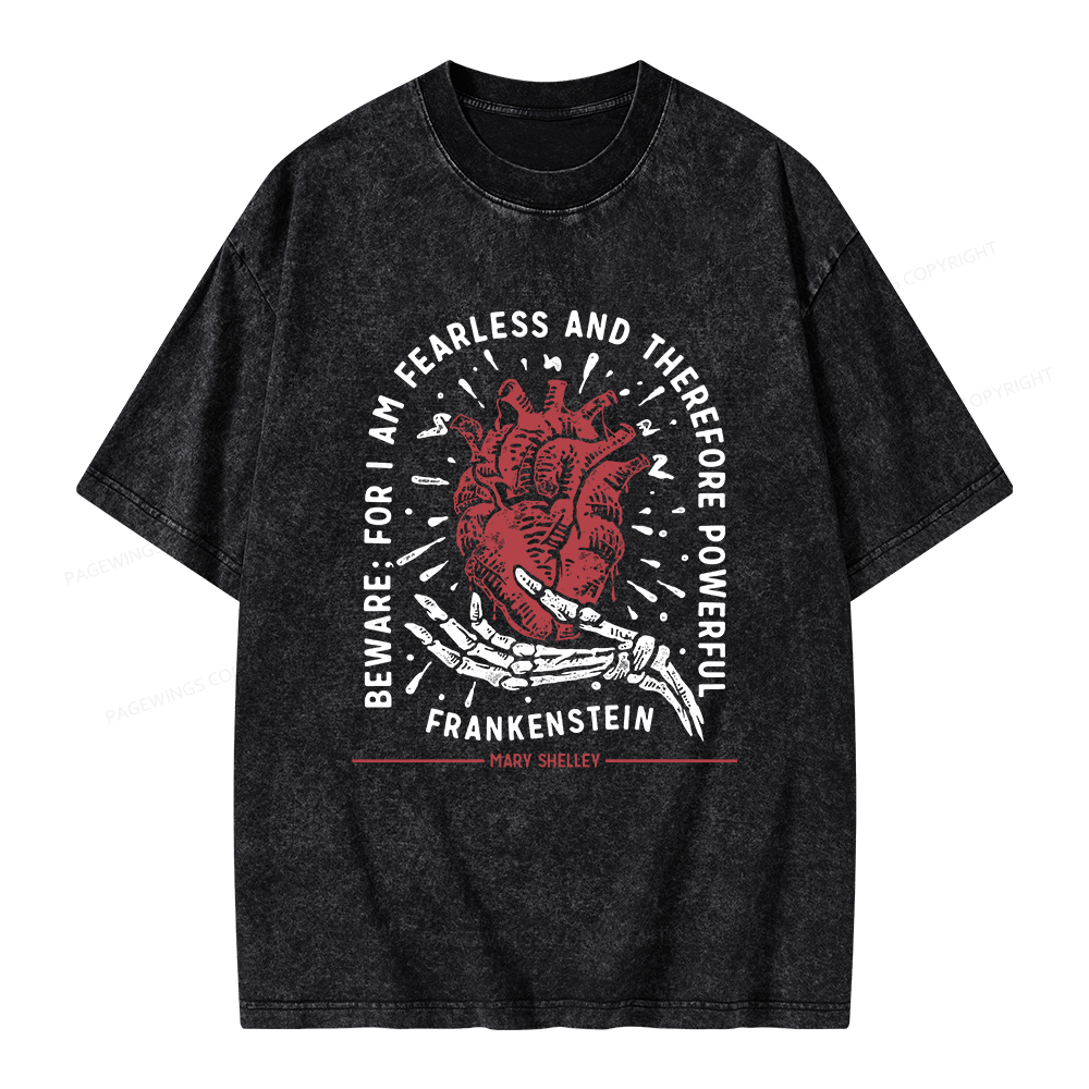Pagewings For I Am Fearless And Therefore Powerful Unisex Washed T-shirt
