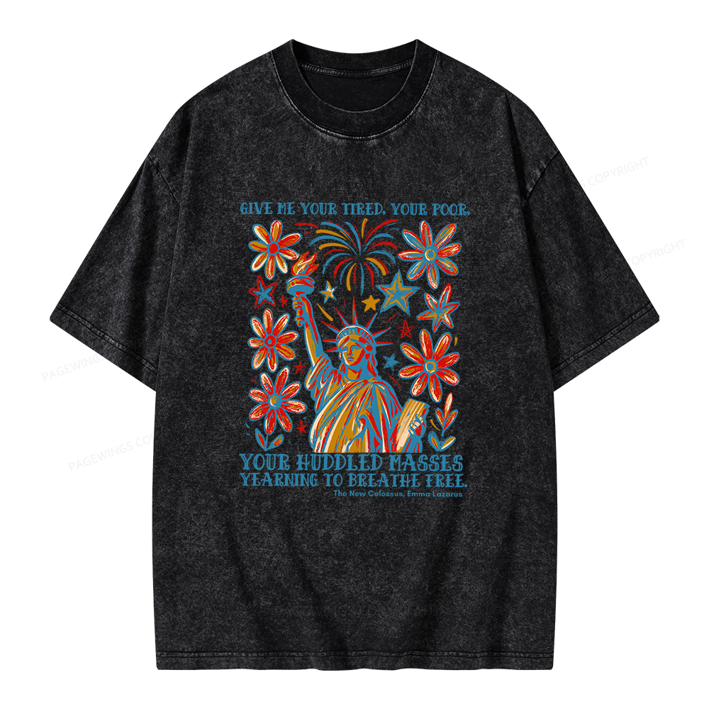 Pagewings The New Colossus Unisex Washed T-shirt