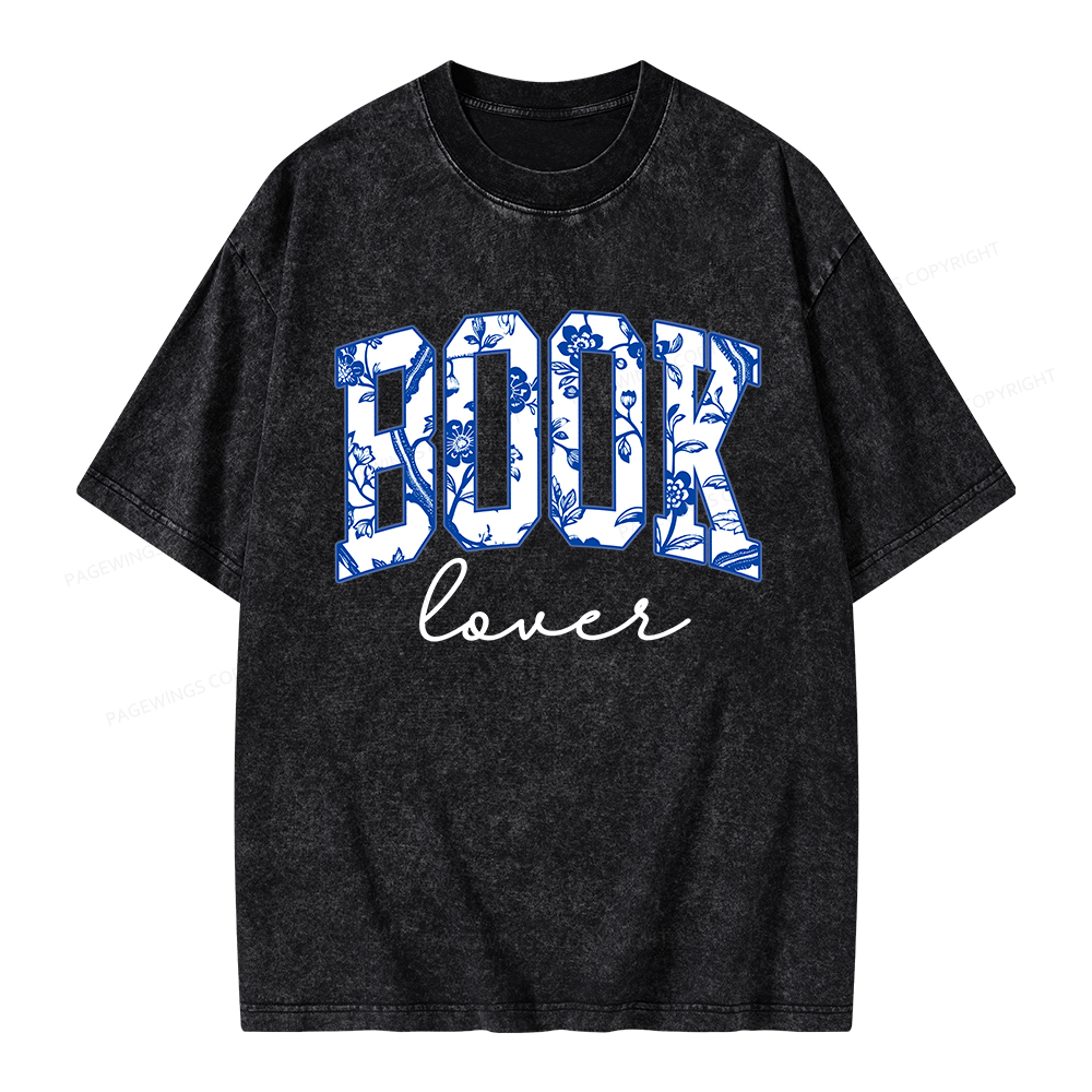 Pagewings Cute Book Lover Unisex Washed T-shirt