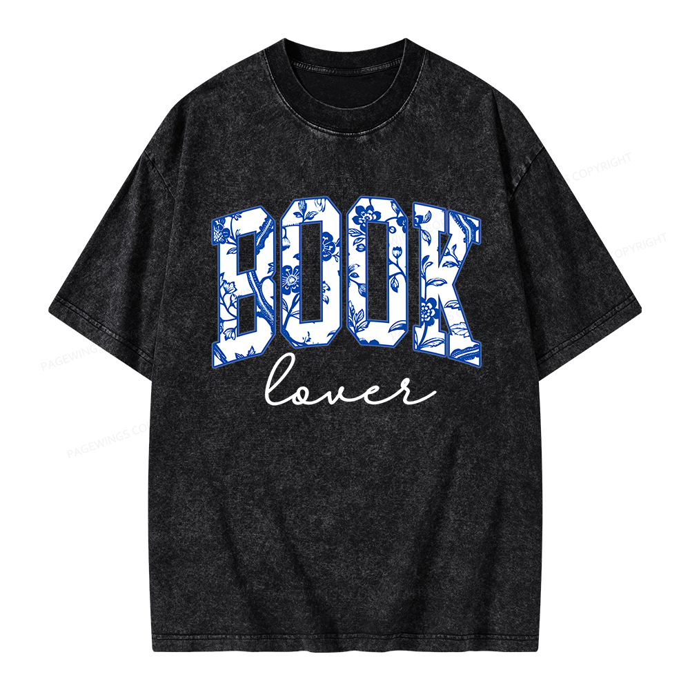 Pagewings Cute Book Lover Unisex Washed T-shirt