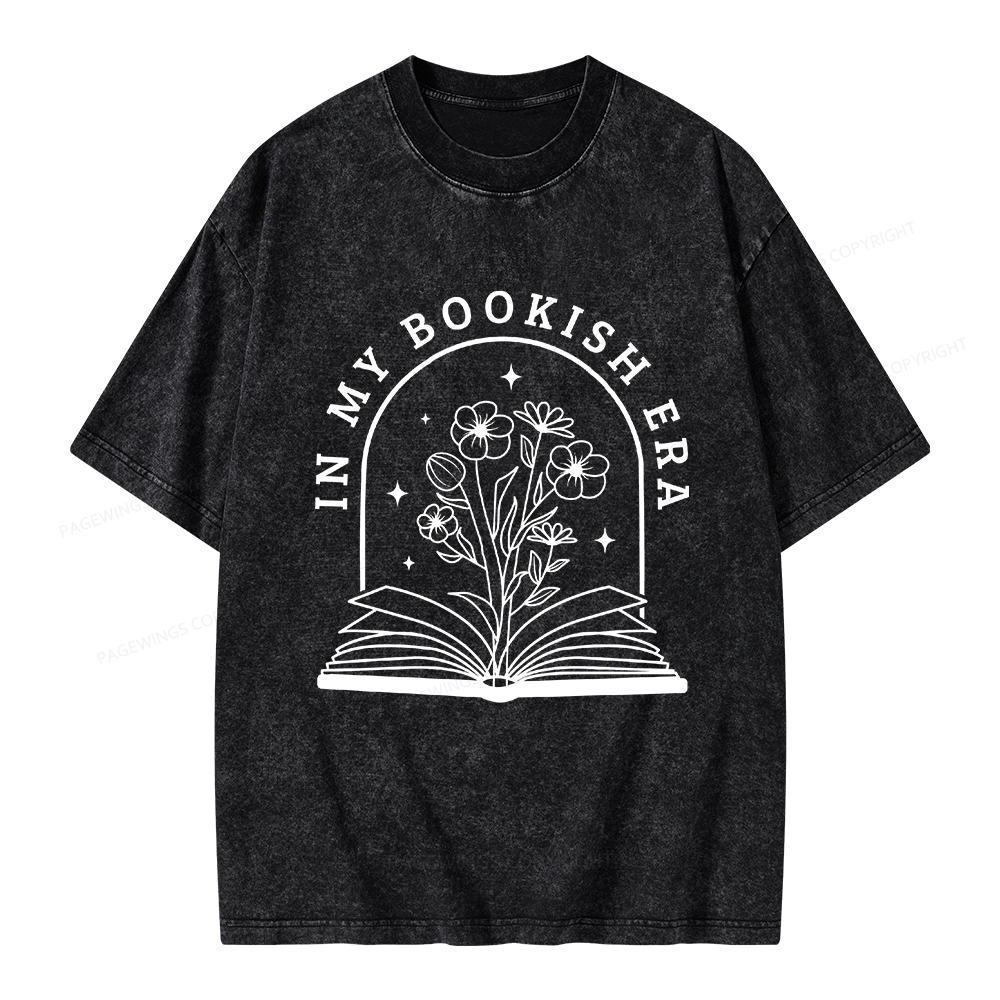 Pagewings In My Bookish Era Books Unisex Washed T-shirt