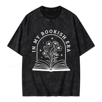 Pagewings In My Bookish Era Books Unisex Washed T-shirt