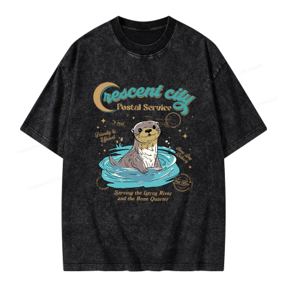 Pagewings Crescent City Postal Service Unisex Washed T-shirt