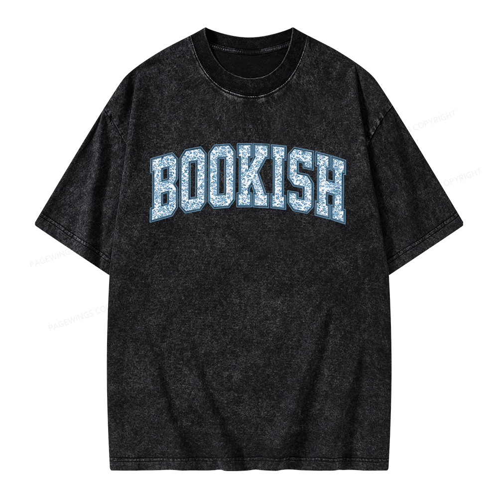 Pagewings Bookish Book Lover Unisex Washed T-shirt