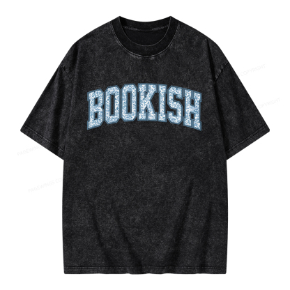 Pagewings Bookish Book Lover Unisex Washed T-shirt