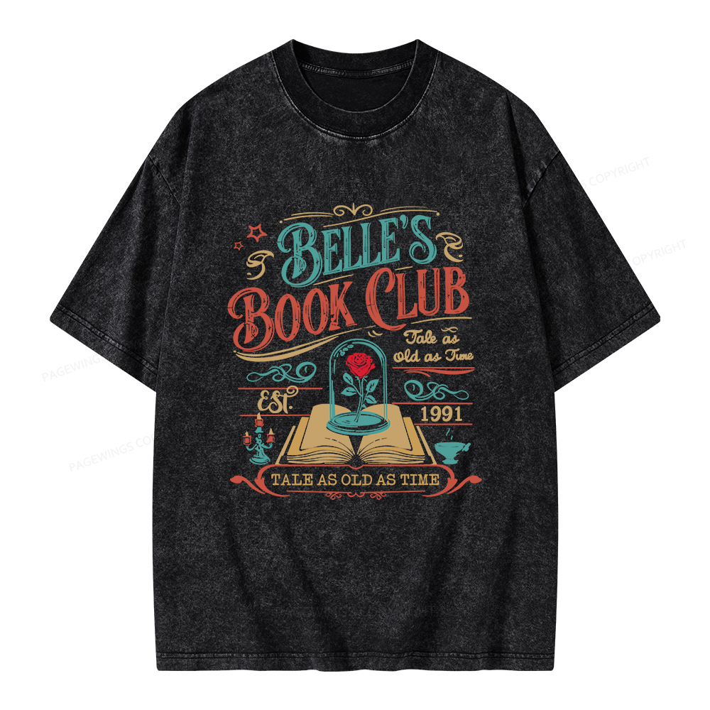 Pagewings Belle‘s Book Club Unisex Washed T-shirt