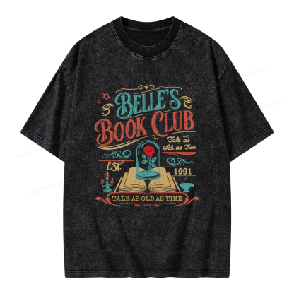 Pagewings Belle‘s Book Club Unisex Washed T-shirt