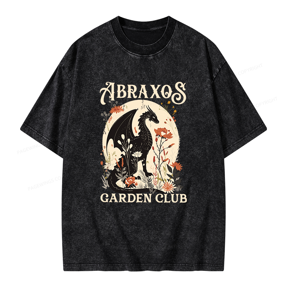 Pagewings Abraxos Flower Garden Club Unisex Washed T-shirt