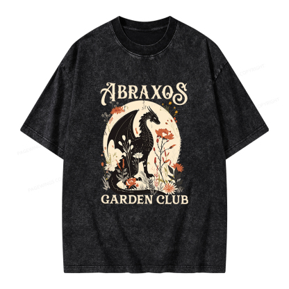 Pagewings Abraxos Flower Garden Club Unisex Washed T-shirt