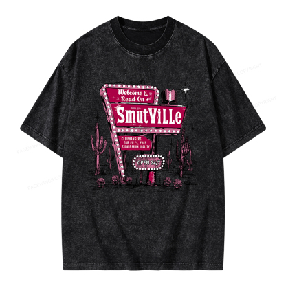 Pagewings Welcome To Smutville Unisex Washed T-shirt