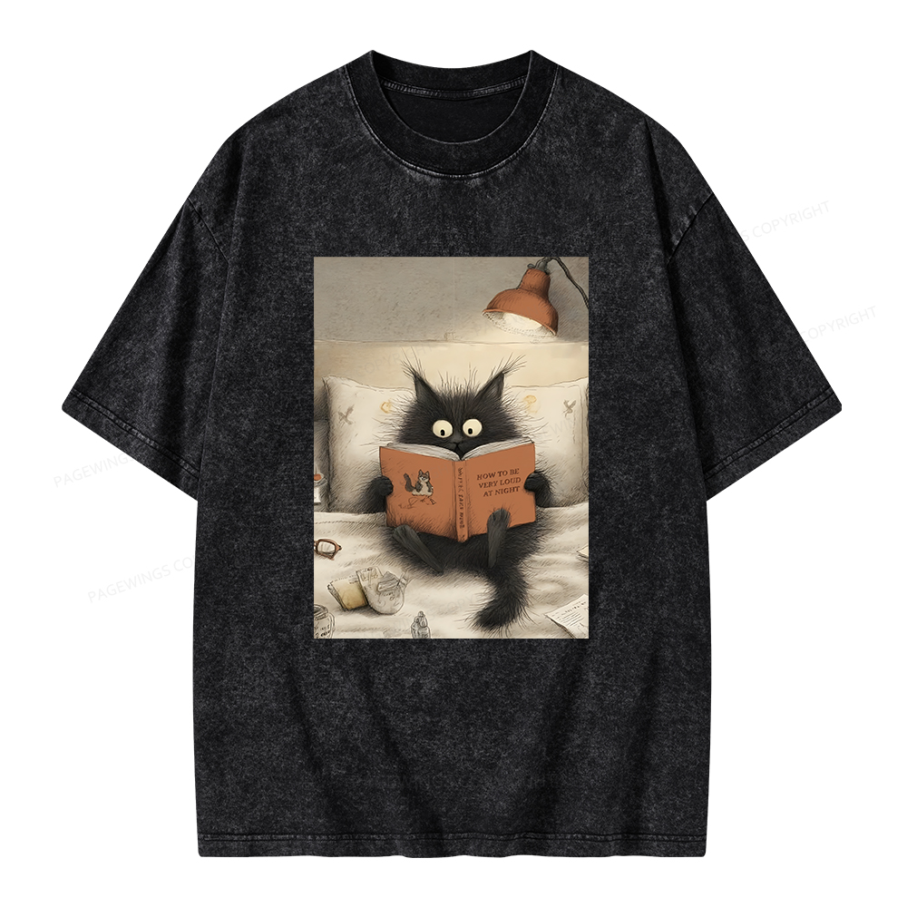 Pagewings Funny Bookish Unisex Washed T-shirt