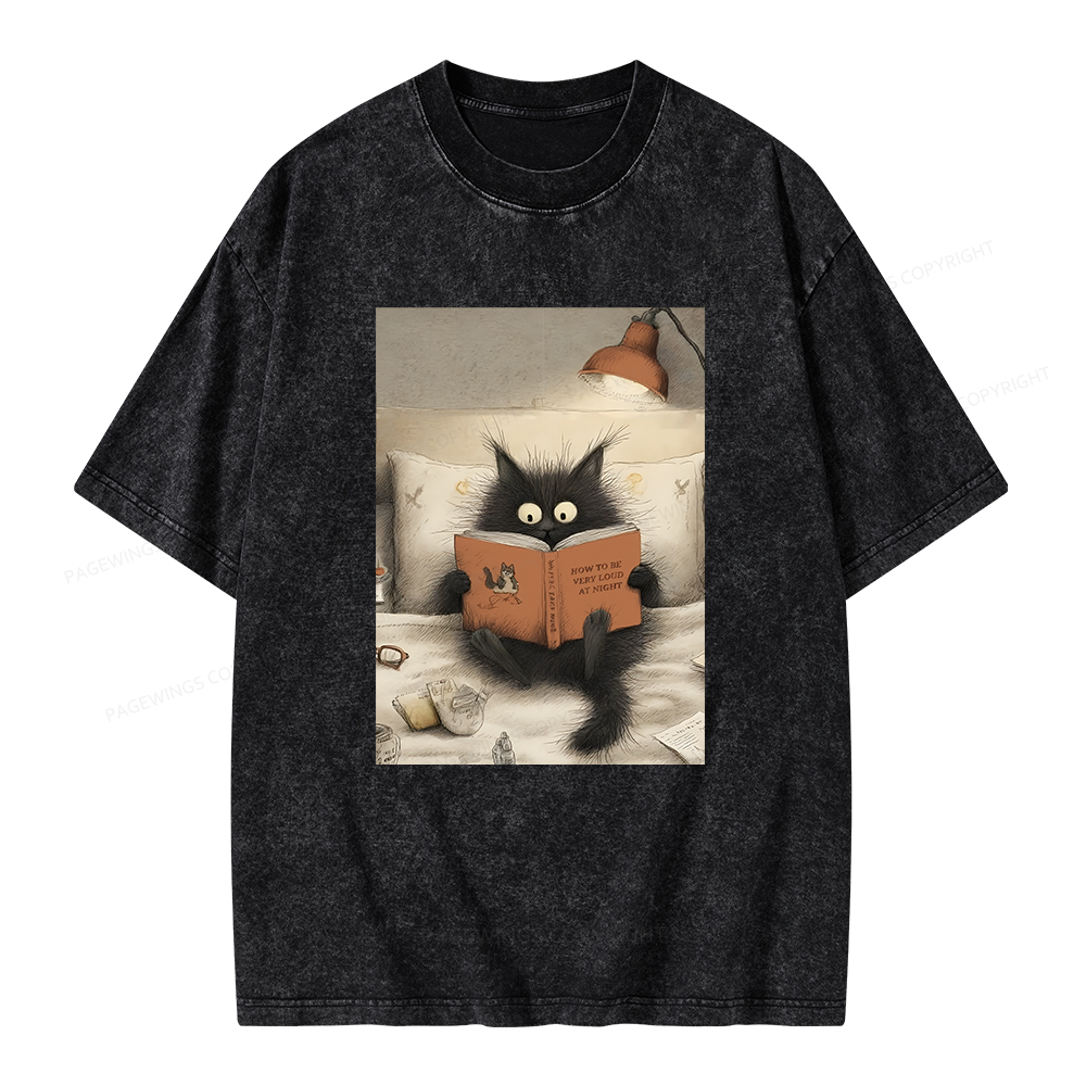 Pagewings Funny Bookish Unisex Washed T-shirt