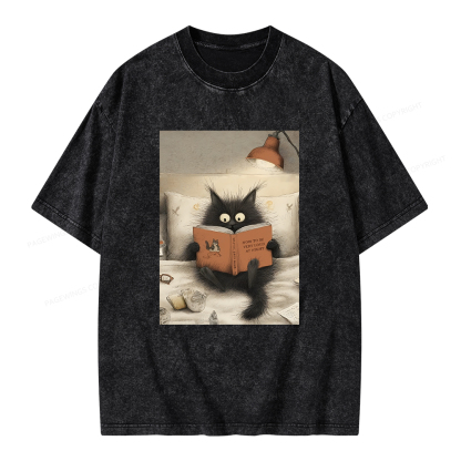 Pagewings Funny Bookish Unisex Washed T-shirt