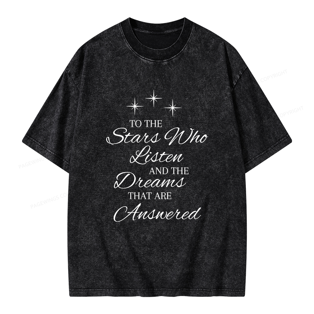 Pagewings To The Stars Who Listen Unisex Washed T-shirt