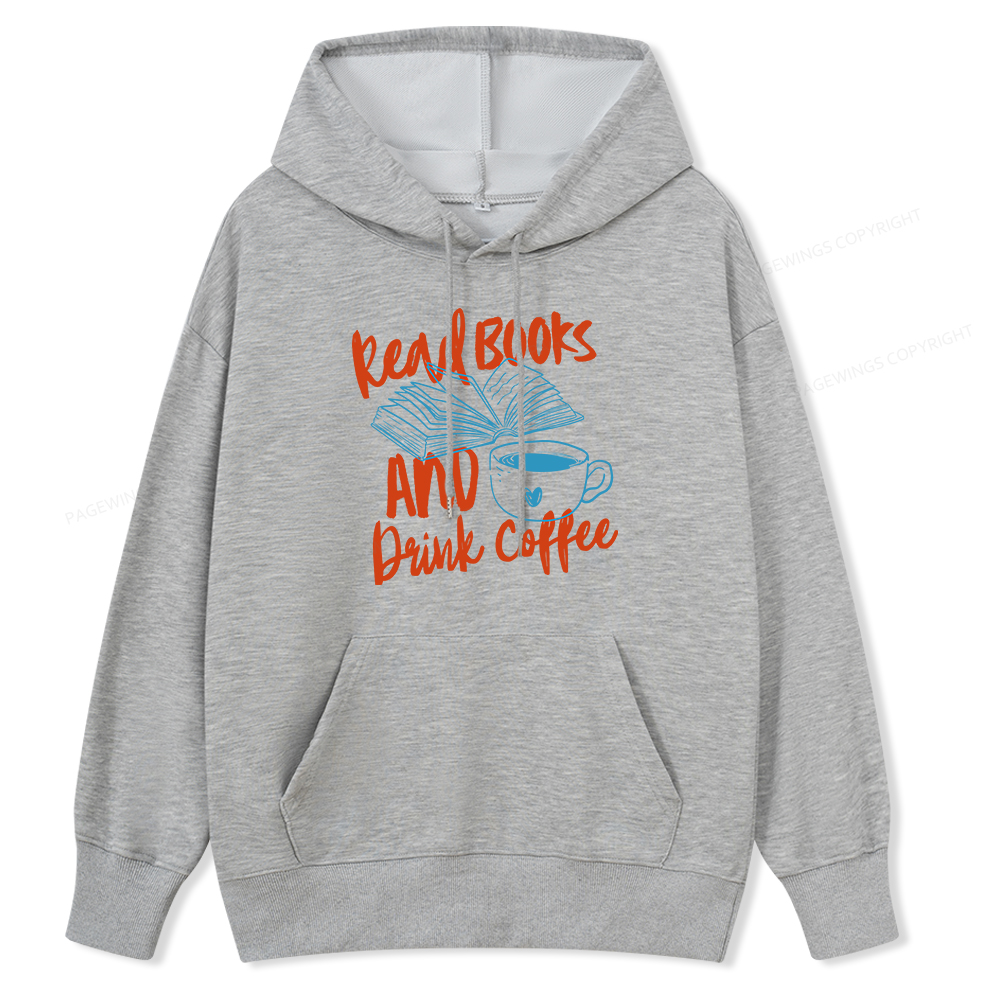 Pagewings Read Books And Drink Coffee Bookish Unisex Classic Hoodie