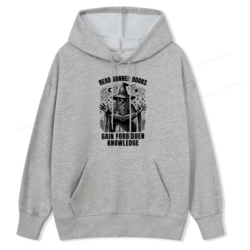 Pagewings Read Banned Books Gain Forbidden Knowledge Unisex Classic Hoodie