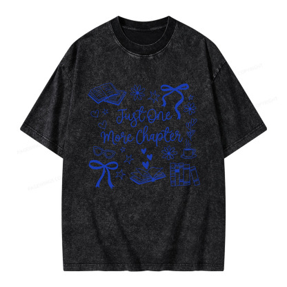 Pagewings Just one More Chapter Unisex Washed T-shirt