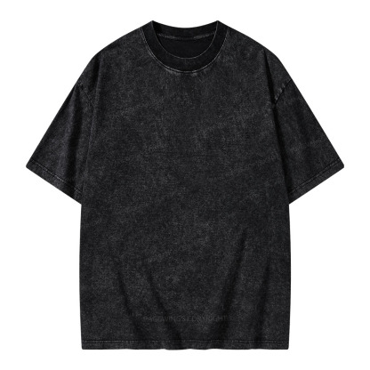 Pagewings Comfortable Solid Color Unisex Washed T-shirt