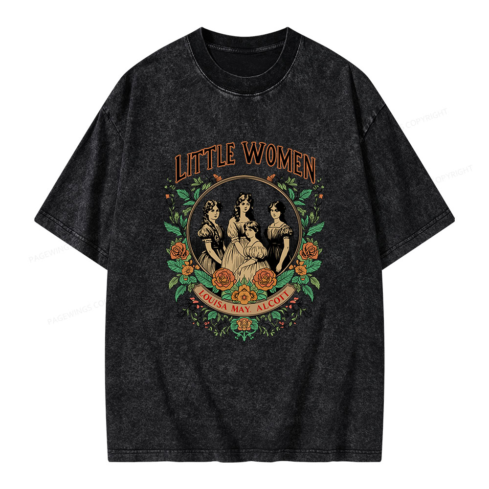 Pagewings Little Women  Unisex Washed T-shirt