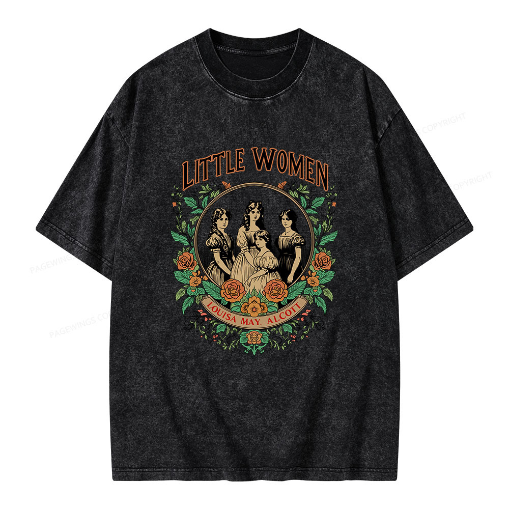 Pagewings Little Women  Unisex Washed T-shirt