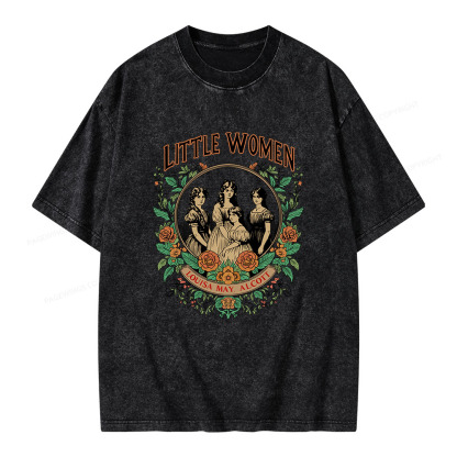 Pagewings Little Women  Unisex Washed T-shirt