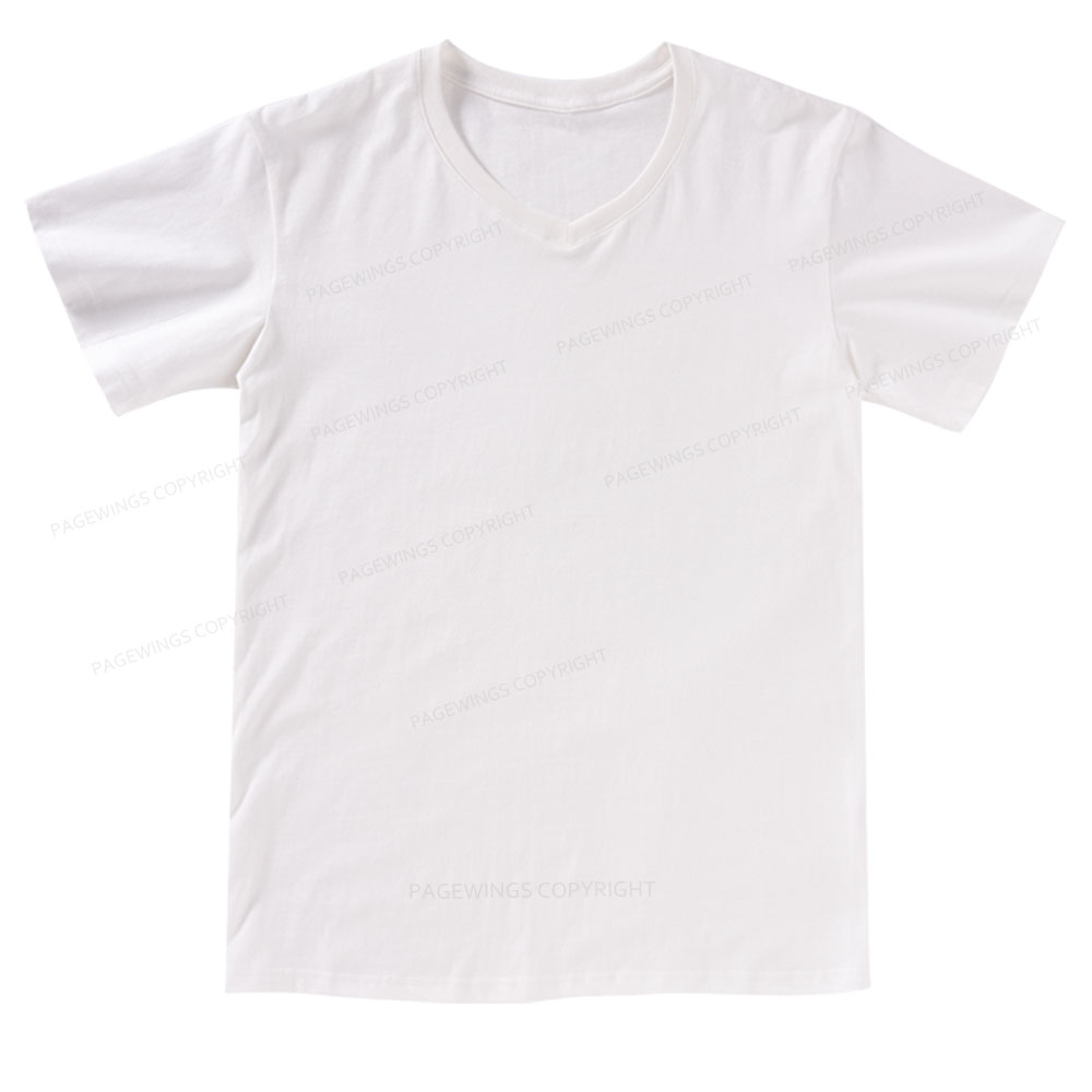 Pagewings Comfortable Solid Color V-neck T-shirt