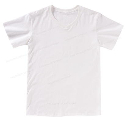 Pagewings Comfortable Solid Color V-neck T-shirt