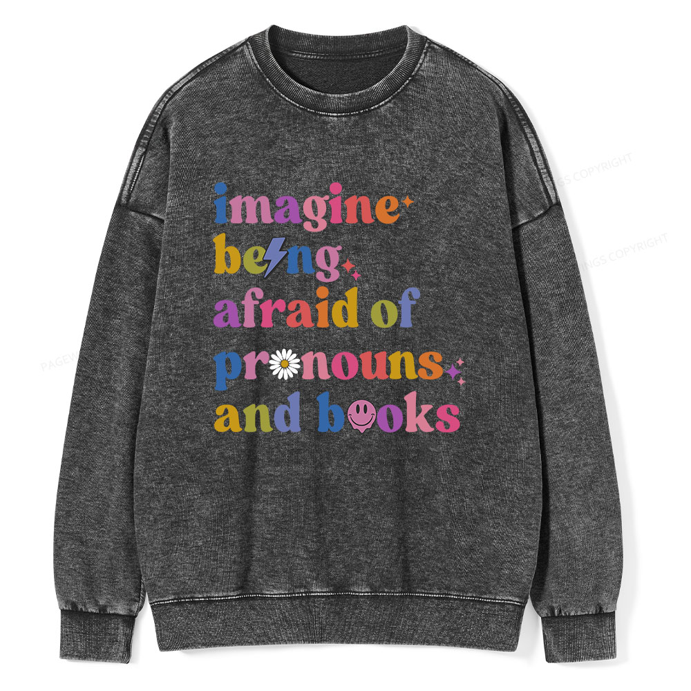 Pagewings Queer Book Club Unisex Washed Sweatshirt