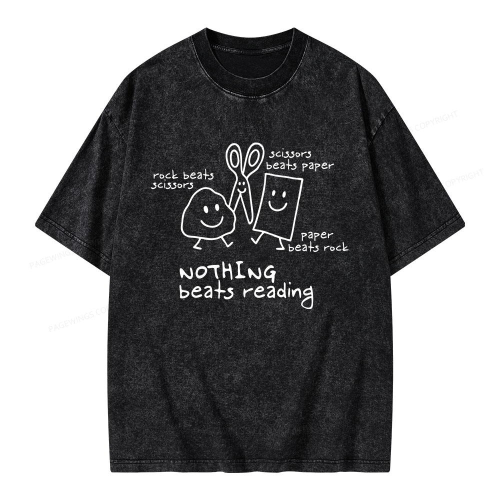 Pagewings Nothing Beats Reading Unisex Washed T-shirt
