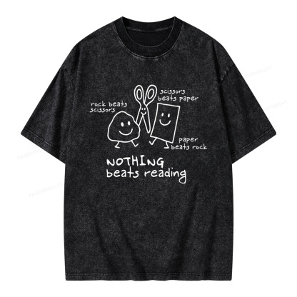 Pagewings Nothing Beats Reading Unisex Washed T-shirt